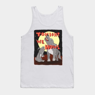 Tonight We Howl wolf and rabbit howling at the moon Tank Top